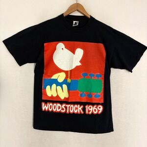 Vtg 90s Woodstock 1969 Music Festival Shirt Adult XL USA Made Single Stitch GEM